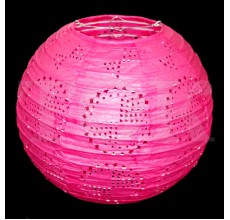 Бумажный фонарик с рисунком розовый 25 см. 0924-27